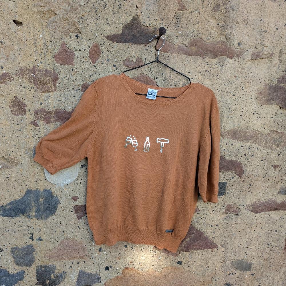 Boros felső, barna, női M-L