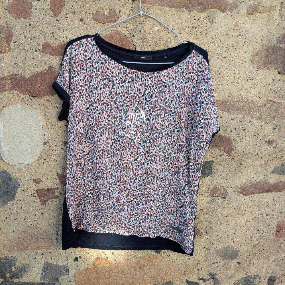 Macska felső, színes, női M