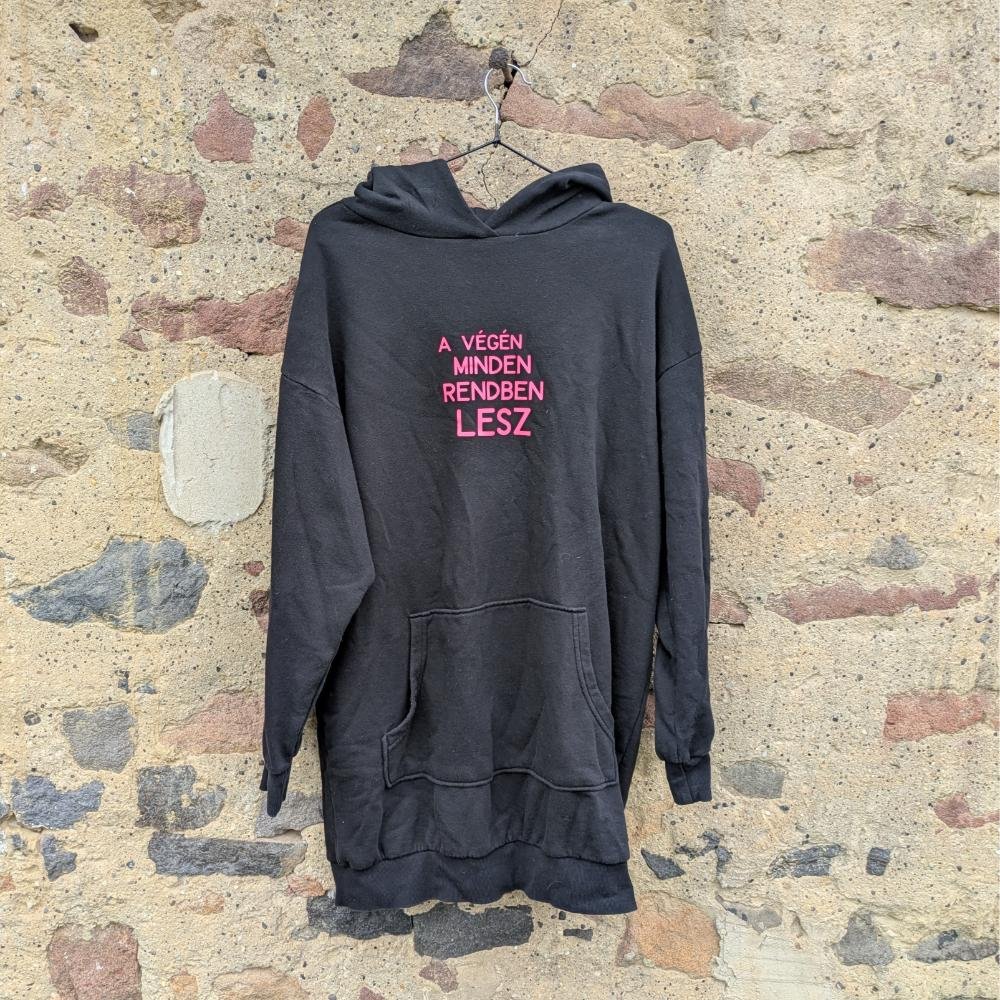 Vége tunika/pulcsi, fekete, M/L