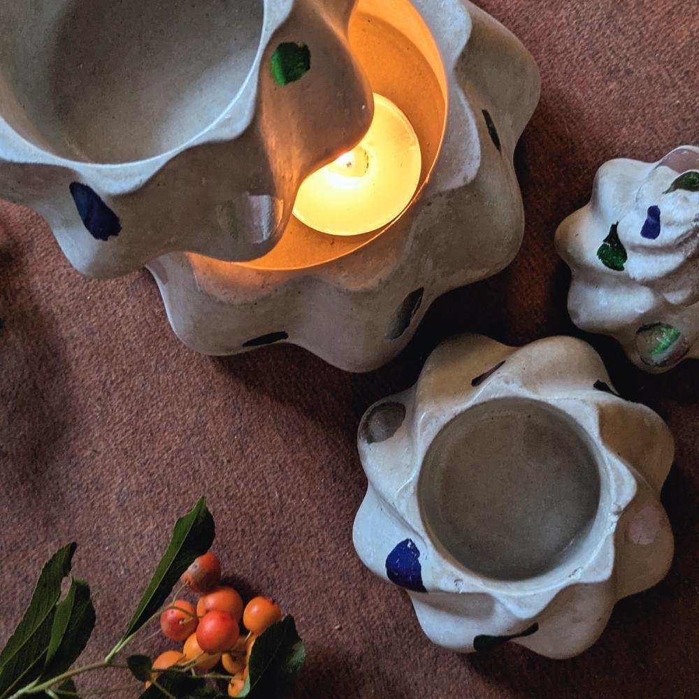 Karácsonyfa tartó, 19 cm, kék - Image 3