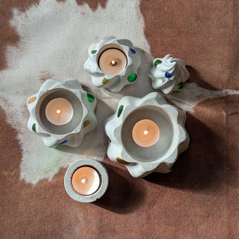 Karácsonyfa adventi gyertya szett, 19 cm, kék - Image 7