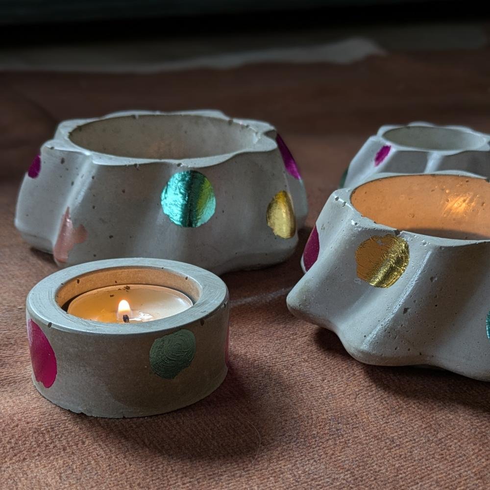 Karácsonyfa adventi gyertya szett, 19 cm, pink - Image 5