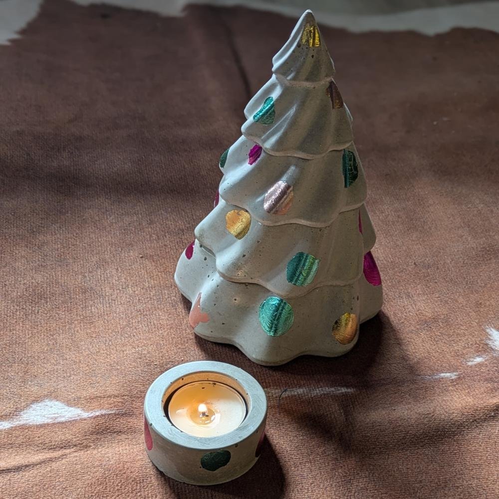 Karácsonyfa adventi gyertya szett, 19 cm, pink